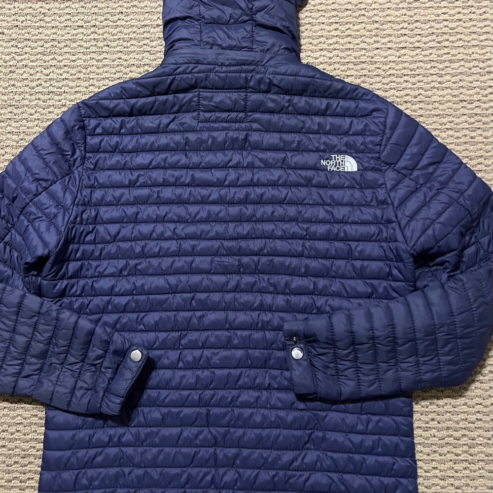The North Face Summit Series Navy Blue Puffer Jacket Detachable Hood Mens Medium - Picture 8 of 12
